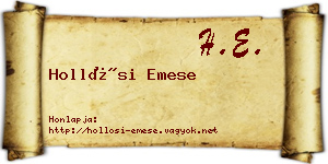Hollósi Emese névjegykártya